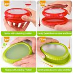 LPZXH Avocado Saver and Onion Storage Set,4 Pcs Silicone Fruit Vegetable Anti-oxidation Box,Reusable Fridge Fresh Pod Food Storage,Perfect Lemons Tomato Garlic Containers