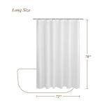 72x78 Sustainable Shower Curtain Liner, Recycled Polyester Material, Eco Friendly, Non Plastic & Freon-free Washable Long Fabric Shower Curtain Liner with Magnets, 72" x 78" for bathroom, White