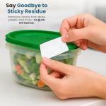 Jokari Label Once Erasable Food Labels with Marker and Eraser Reusable Removable Adhesive Labels for Kitchen Storage Freezer Dishwasher and Microwave Safe 70 Pack