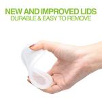 Glotoch 24 Pack 32 oz Plastic Food and Drink Storage Containers Set with Lids - Microwave, Freezer & Dishwasher Safe Eco-Friendly, BPA-Free, Reusable & Stackable