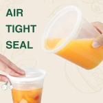 Glotoch 24 Pack 32 oz Plastic Food and Drink Storage Containers Set with Lids - Microwave, Freezer & Dishwasher Safe Eco-Friendly, BPA-Free, Reusable & Stackable