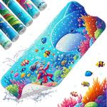 XIYUNTE Baby Bath Mat for Tub Non Slip Kids Bath Mat - 40''x16'' Extra Long Cartoon Bathtub Mat Non Slip Kids Shower Mat Eco-Friendly Toddler Bath Mats with Suction Cups, Machine Washable