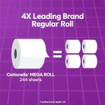 Cottonelle Ultra Comfort Soft Toilet Paper - 4 Mega Rolls (16 Regular Rolls), 244 Sheets Each