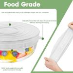 Reusable Silicone Stretch Lids for Food Storage – Elastic Bowl Covers Fit Round & Rectangle Containers, Jars, Cups – Heat-Resistant, Dishwasher Safe, Premium Kitchen Gadgets (7-Piece Set)