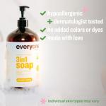 Everyone 3-in-1 Soap, Body Wash, Bubble Bath, Shampoo, 32 Ounce (Pack of 2), Coconut and Lemon, made with Essential Oils for Men and Women