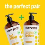Everyone 3-in-1 Soap, Body Wash, Bubble Bath, Shampoo, 32 Ounce (Pack of 2), Coconut and Lemon, made with Essential Oils for Men and Women