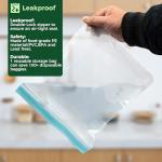 SPLF 24 Pack Reusable Food Storage Bags Dishwasher Microwave Safe, BPA Free Reusable Freezer Bags, Silicone Free Containers for Meal Prep, Fridge Kitchen Organization - 8 Gallon 8 Sandwich 8 Snack