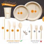 350pcs Eco-Friendly Compostable Paper Plates Set