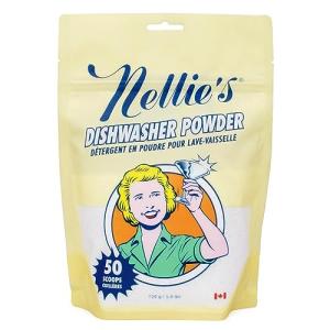 Nellie's Dishwasher Powder - 50 Load - Plant-Based Dishwasher Detergent - Septic Safe, Fragrance-Free - Easily Penetrates Grease & Food Particles - Phosphate-Free - (Made in Canada)