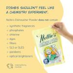 Nellie's Dishwasher Powder - 50 Load - Plant-Based Dishwasher Detergent - Septic Safe, Fragrance-Free - Easily Penetrates Grease & Food Particles - Phosphate-Free - (Made in Canada)