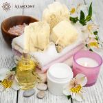 Almooni Mini Natural Loofah Sponge - Real Egyptian Shower Exfoliating Loofah - Small Loofah Scrubber for The Perfect Grip - 3 Count(1 Pack)