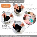 RED FACTOR Premium Compost Bin for Kitchen Countertop - Stainless Steel Food Waste Bucket with Innovative Dual Filter Technology - Includes Spare Filters (Brilliant Steel, 1.3 Gallon)