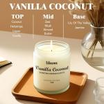 Eco-Friendly Vanilla Coconut Scented Candle Gift Set