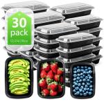 Eco-Friendly Meal Prep Containers - 30 Pack Set