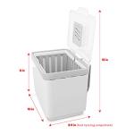 Glad Compost Bin for Kitchen, 1.5 Gallon | Plastic Container with Removable Inner Basket, Bag Storage Holder, and Carbon Odor Blocking Filters, White