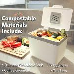 Glad Compost Bin for Kitchen, 1.5 Gallon | Plastic Container with Removable Inner Basket, Bag Storage Holder, and Carbon Odor Blocking Filters, White
