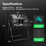 VIVOSUN 120L Outdoor Dual Chamber Compost Bin