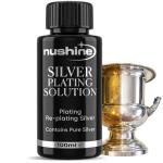 Nushine Silver Plating Solution 1.7 Oz - permanently plate PURE SLIVER onto worn silver, brass, copper and bronze (ecofriendly formula)