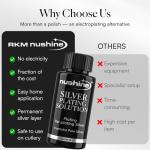 Nushine Silver Plating Solution 1.7 Oz - permanently plate PURE SLIVER onto worn silver, brass, copper and bronze (ecofriendly formula)