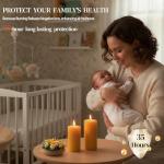 Natural Beeswax Pillar Candles - Set of 2