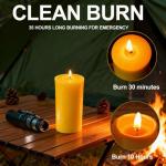 Natural Beeswax Pillar Candles - Set of 2