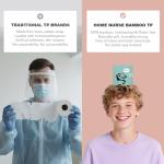 Home Nurse 100% Unbleached Bamboo Toilet Paper, 4-ply 12 Rolls, Organic Natural Plant Toilet Paper Non Toxic, PFA Free, No Chemical, Tree free, FSC Certified, Unscented