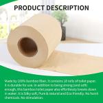 Eco-Friendly Bamboo Toilet Paper - 18 Rolls