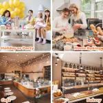 50 Pcs Bread Bags for Homemade Bread, Sourdough Paper With Window, 50% Thicker 13.7x8.2x3.7in A Large Bakery Bags Used for Storage Cookies & Snacks, 60 Cute Sealing Stickers With Ties