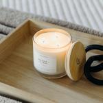 Calyan Wax Co. Seaside & Citrus 3 Wick Scented Candle - 43 Hour Burn - Luxury 3 Wick Soy Candles - Non Toxic Soy Wax Candles - Long Lasting Large Glass Jar Candle for Home - 14.9oz