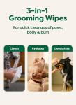Earth Rated Hypoallergenic Dog Wipes, Cleaning and Odor-Controlling Grooming for Paws, Body, and Butt, Perfect for Puppy and Adult Dogs, Lavender Scent, 100 Count
