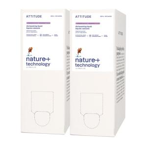 ATTITUDE Dishwashing Liquid, EWG Verified, Vegan Dish Soap, Plant Based, Naturally Derived Products, Olive and Coriander, Bulk Refill, 135.3 Fl Oz (Pack of 2)