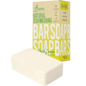 Natural Non-Toxic Dish Washing Block Soap - Dyes And Fragrance Free - Vegan Cruelty-Free Eco-Friendly And Zero Waste Dishwashing Handmade Solid Bar Soaps Detergent & Biodegradable (Lemon Pack Of 1)