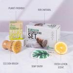 Natural Non-Toxic Dish Washing Block Soap - Dyes And Fragrance Free - Vegan Cruelty-Free Eco-Friendly And Zero Waste Dishwashing Handmade Solid Bar Soaps Detergent & Biodegradable (Lemon Bundle)