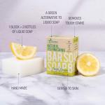 Natural Non-Toxic Dish Washing Block Soap - Dyes And Fragrance Free - Vegan Cruelty-Free Eco-Friendly And Zero Waste Dishwashing Handmade Solid Bar Soaps Detergent & Biodegradable (Lemon Pack Of 1)