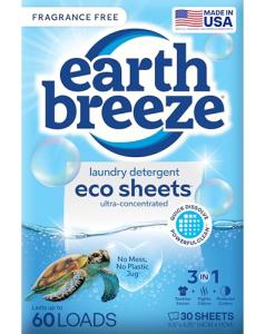 Earth Breeze Eco-Friendly Laundry Detergent Sheets - 30 Loads
