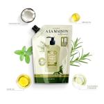 A LA MAISON French Liquid Hand Soap Eco-Friendly Refill Pouch, Rosemary MInt - Natural Hand Wash Made with Essential Oils - Biodegradable, Plant-Based, Vegan, Alcohol & Paraben Free (33.8 oz, 1 Pack)