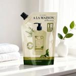 A LA MAISON French Liquid Hand Soap Eco-Friendly Refill Pouch, Rosemary MInt - Natural Hand Wash Made with Essential Oils - Biodegradable, Plant-Based, Vegan, Alcohol & Paraben Free (33.8 oz, 1 Pack)