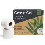 Grove Co. Bamboo Toilet Paper Tree Free & Septic Safe Bath Tissue, Ultra Soft, Durable, & Absorbent 3 Ply Sheets (1 Roll = 44.4 sq ft) Bulk Toilet Paper (Pack of 18 Rolls)