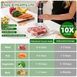 Vacuum Sealer for Food, Handheld Saver Compact Vacuum Sealer Machine with 30 Reusable Bags for 10X Preservation & Fresh
