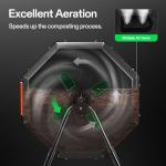 VIVOSUN Outdoor Tumbling Composter Dual Rotating Batch Compost Bin, 43 Gallon Orange Door