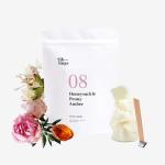 Siblings Essentials, Candle Refill Kit, DIY Candle Kit (No 08: Honeysuckle, Peony, Amber) - Eco-Friendly Candle Refill, Clean Fragrance and Essential Oils, Coconut and Soy Wax