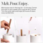 Siblings Essentials, Candle Refill Kit, DIY Candle Kit (No 08: Honeysuckle, Peony, Amber) - Eco-Friendly Candle Refill, Clean Fragrance and Essential Oils, Coconut and Soy Wax