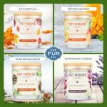 One Fur All - 100% Natural Soy Wax, 20 Fragrances - Odor Eliminator, Appx 60 Hrs Burn Time, Non-Toxic, Reusable Glass Jar Scented Candles – Pet House Candle, Fresh Citrus
