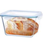 TRBIDRBO 2600 ML /88oz/ 11 Cup LARGE Glass Food Storage Container with Airtight Locking Lid for Storing food, Vegetables, Fruits Roasting Turkey Freezer Microwave & Oven Safe Leak Proof