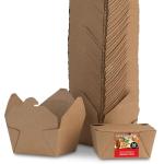 Stock Your Home Take Out Food Containers Microwaveable Kraft Brown Take Out Boxes 30 oz (50 Pack) Leak and Grease Resistant for Restaurant, Catering and Party