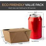 Stock Your Home Take Out Food Containers Microwaveable Kraft Brown Take Out Boxes 30 oz (50 Pack) Leak and Grease Resistant for Restaurant, Catering and Party