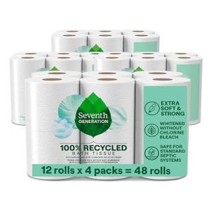 Seventh Generation Eco-Friendly Toilet Paper, 48 Rolls