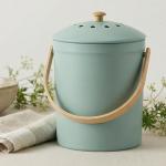 Beautiful Kitchen Compost Bin with Smell Proof Lid - Rust Proof and Odorless Compost Bucket for Your Countertop with No Smell Filters - Easy to Clean 1.1 Gallon Bin Looks Great On Any Kitchen Counter