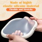 Nuogo 4 Pcs Silicone Fruit Storage Box Anti-oxidation Avocado Saver Storage Tomato Pod Vegetable Saver Reusable for Fridge Garlic Lemons Potatoes (White,7.9 x 7.9 x 1.4 Inches)