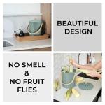 Beautiful Kitchen Compost Bin with Smell Proof Lid - Rust Proof and Odorless Compost Bucket for Your Countertop with No Smell Filters - Easy to Clean 1.1 Gallon Bin Looks Great On Any Kitchen Counter